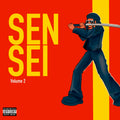 Album cover for 'Sensei Volume 2' with LeeTheSensei holding a sword against a red and yellow background.